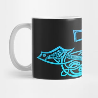 Magic Blue Dragon Celtic Knot Mug